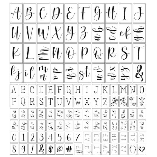 Mixed Font Alphabet Stencils by Craft Smart®